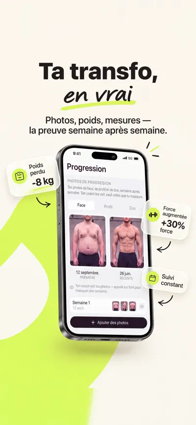 Photos, poids et mesures de ta transformation